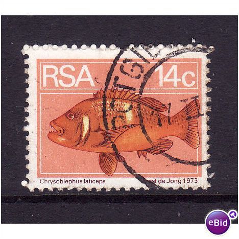 SOUTH AFRICA 1974 14c ROMAN SEA BREAM SG 357 FINE USED