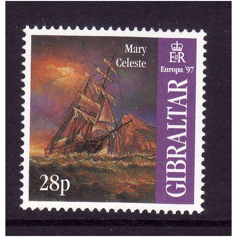 GIBRALTAR 1997 SG793 28p MARY CELESTE PASSING GIBRALTAR U/M MINT