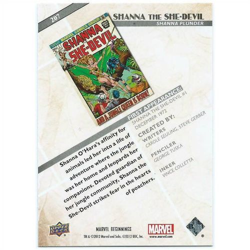 2012 Marvel Beginnings 2 - #207 - Shanna the She-Devil