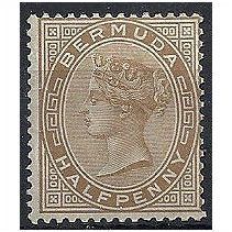 Bermuda 1880 SG19 1/2d Stone Watermark Crown CC Mounted Mint . .