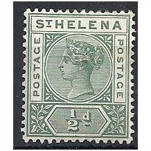 St Helena 1897 SG46 1/2d Green Mounted Mint . ..