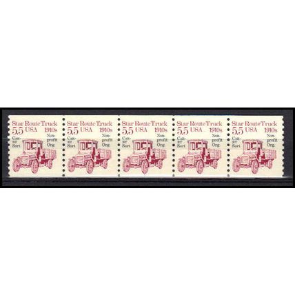 2125a 5.5c Star Route Truck Fine MNH Dry Gum PNC 1/5 X0498
