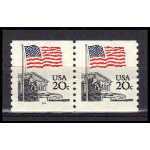 1895a 20c U.S. Flag Fine MNH SG CNP Left 10 PA0247