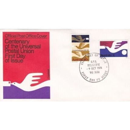 Australia 1974 Universal Postal Union FDC Melbourne cancel unaddressed VGC