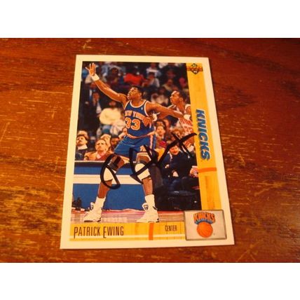 1991/92 Upper Deck, Autograph Card, PATRICK EWING, HOF, w/COA, Knicks
