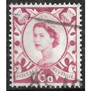 1958-67 Scotland Definitive - SG S3 6d Queen Elizabeth C5