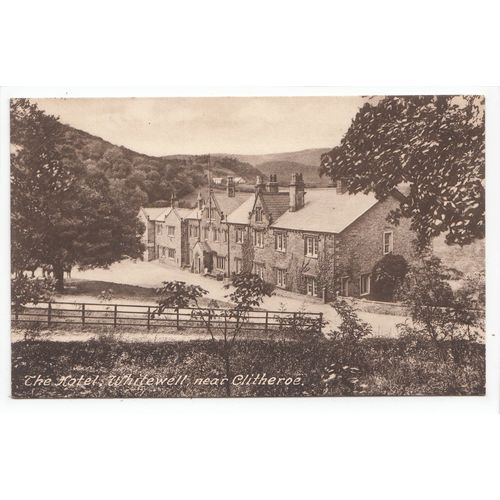 The Hotel Whitewell near Clitheroe Postcard Lancashire