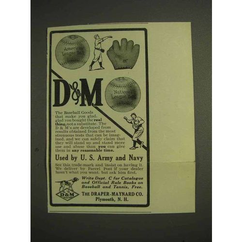 1914 Draper-Maynard D&M Baseball Goods Ad - Navy, Army