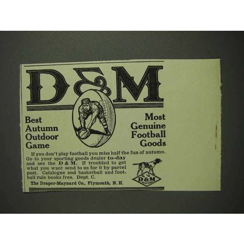 1914 Draper-Maynard D&M Football Goods Ad