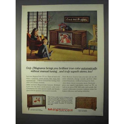 1966 Magnavox TV Ad -: Model 590, Contemporary 524