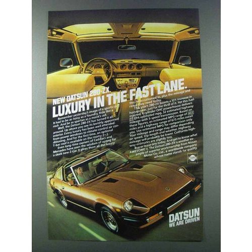 1981 Datsun 280-ZX Car Ad - Luxury In Fast Lane