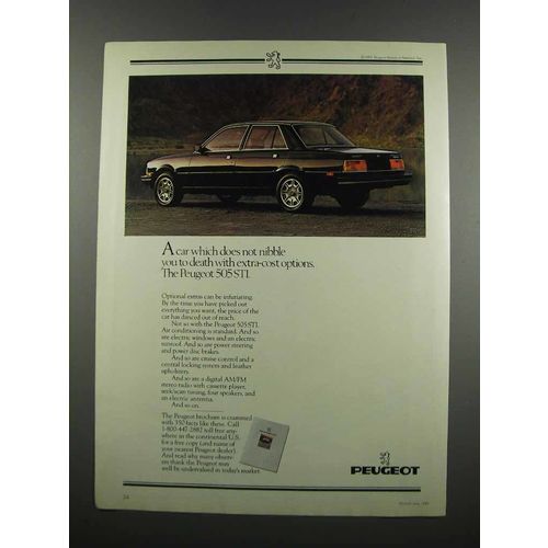 1983 Peugeot 505STI Ad - Does Not Nibble You To Death