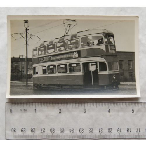 Photo Glasgow Tram no.1398 in 1955