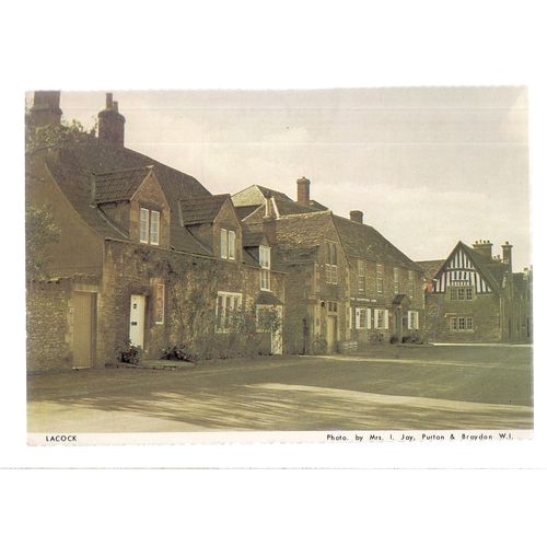 LACOCK.. Purton & Braydon W.I. vintage postcard unused WILTSHIRE W.I. =