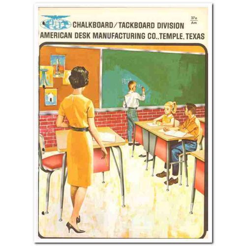 AMERICAN DESK MFG COMPANY 1964 Classroom chalkboards vintage catalog