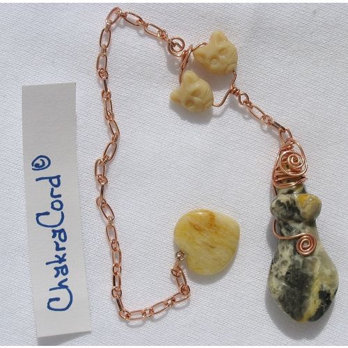 Chakracord Handmade Gemstone Pendulum Freyja 12 Energy Work Metaphysical Dowsing