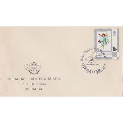 Gibraltar 1980 special cover Essen International Stamp Fair on Philatelic Bureau