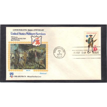 FDC Fleetwood 1568 10c Militia (Cachet-U/A) CV00398