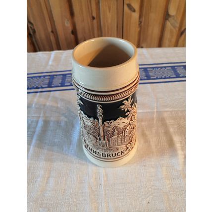 Vintage, Austrian, Stoneware, Steins, Original King, "INNSBRUCK, EUROPA BRUCKE"