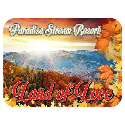 Paradise Stream Resort Land of Love Fridge Magnet