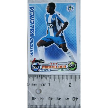 2008/09 Topps Match Attax Trading Card - Antonio Valencia, Wigan Athletic