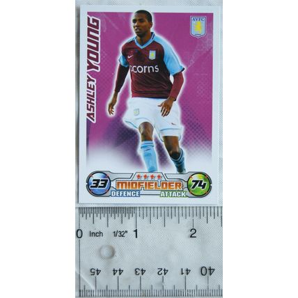2008/09 Topps Match Attax Trading Card - Ashley Young, Aston Villa