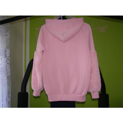 Girls long sleeve hoodies zipped jumper outfits pockets pink powder Unicorn. 269
