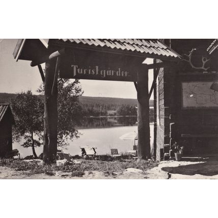 Funäsdalen Turistgard Gate Vintage Swedish Rare Real Photo Postcard