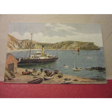 STEAMBOAT, LULWORTH COVE, DORSET by A R Quinton unused vintage postcard =
