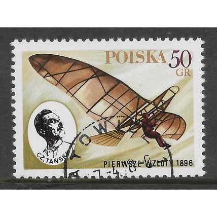POLAND 1978 50gr CZESLAW TANSKI AND GLIDER SG 2538 FINE USED #2