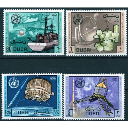 ZAYIX Dubai 121-124 MNH Meteorology Ships Planes Satellites 032323S87