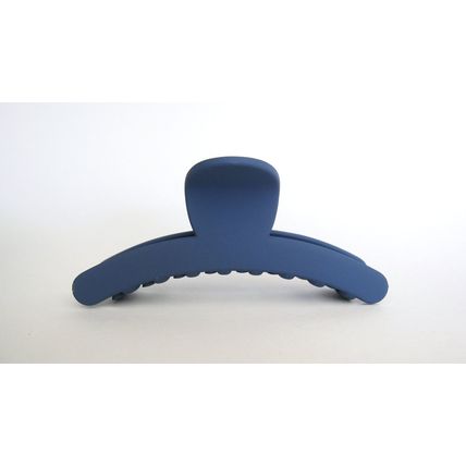 Long matte blue hair claw clip for long hair