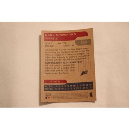 Carl Crawford 2004 Topps Bazooka MINI NO. 138