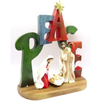 Peace Christmas Nativity Scene Ornament Figurine 23 CM Gift Decor Decoration