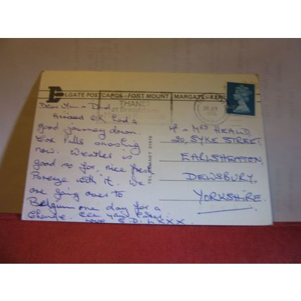 multiview, CANTERBURY CATHEDRAL used postcard by Elgate 1976 pm =