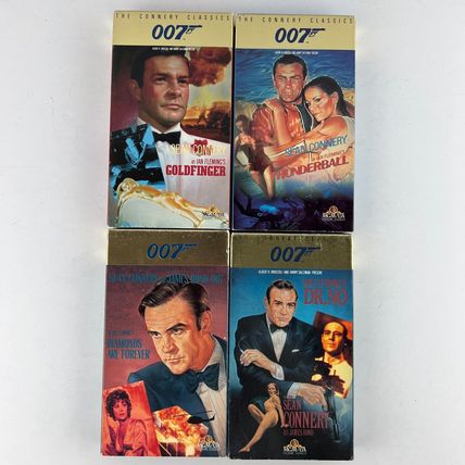 James Bond (Sean Connery) Movies 4 VHS Video Tape Lot #1