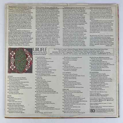 Duruflé – Requiem / Danse Lente Vinyl LP Record Album DEMO QUADRAPHONIC M-34547