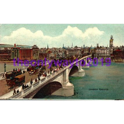 London Bridge, Hildesheimer Art Postcard 1907