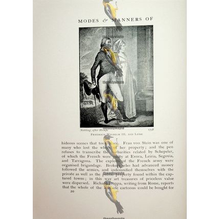 Friedrich Wilhelm III & Luise, 1798, Fashion Book Illustration (Print), 1909