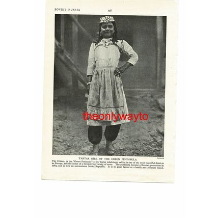 Tartar Girl Of The Crimea Green Peninsula, (More, Reverse), Book Illustration