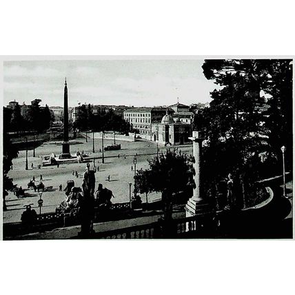 PIAZZA DEL POPOLO, ROME, ITALY, Postcard, 1937, Postcard