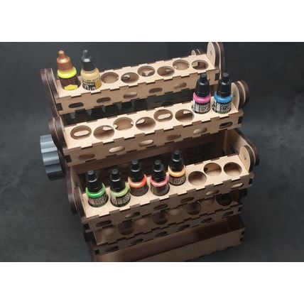Revolving Carousel Paint Storage Holder for Valejo 26mm Paint Pots