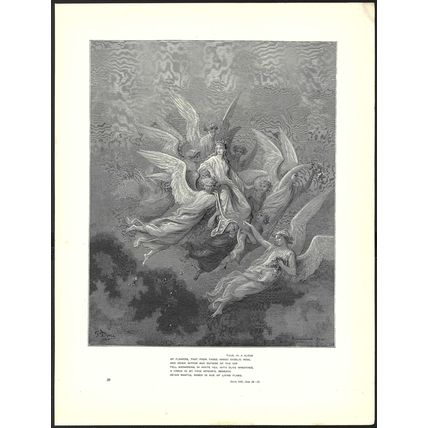 ASCENSION OF THE PROCESSION 1903 Gustave Doré ANTIQUE ENGRAVING