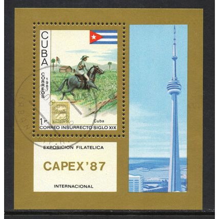 Cuba - 1987 - 'Capex '87' International Stamp Exhibition, Used Mini Sheet