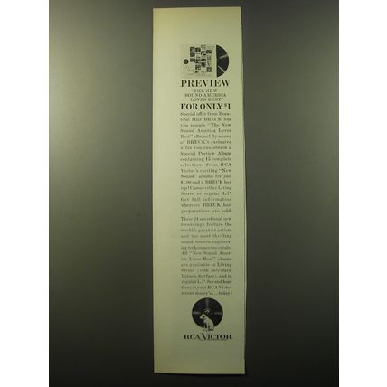 1960 RCA Victor Records Ad - Preview the new sound America loves best