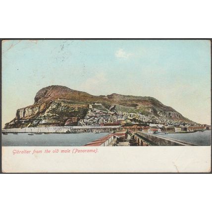 Panorama, Gibraltar from the Old Mole, 1909 - Benzaquen Postcard