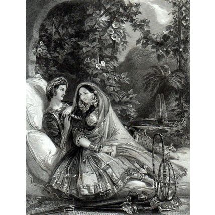 AZIM AND SHIREEN 1840 Robert Staines - Daniel Maclise ENGRAVING