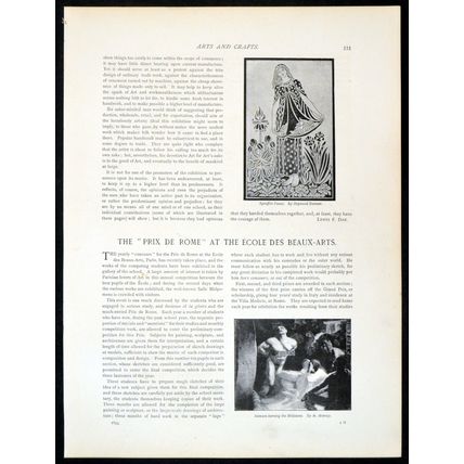 SGRAFFITO PANEL - SAMSON TURNING THE MILLSTONE 1893 Heywood Sumner PRINT PAGE