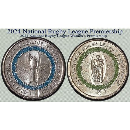 Australia 2024 National Rugby League Premiership $2 Coloured Coin