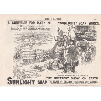1889 SUNLIGHT SOAP MAGAZINE ADVERT